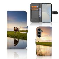 Samsung Galaxy S25 | Telefoonhoesje | Met pasjeshouder | Koe