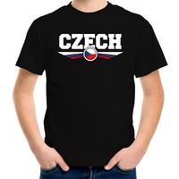 Tsjechie / Czech landen t-shirt zwart kids - thumbnail