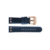 TW Steel horlogeband TWB405L Leder Blauw 24mm + blauw stiksel - thumbnail