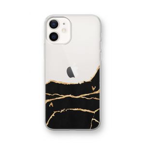 Gouden marmer: iPhone 12 mini Transparant Hoesje