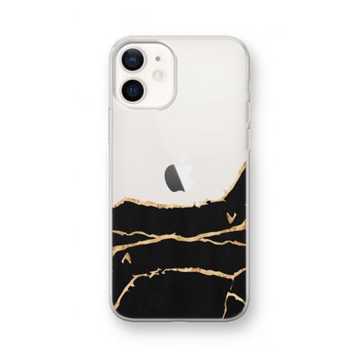 Gouden marmer: iPhone 12 mini Transparant Hoesje