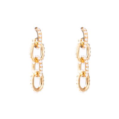 Go Dutch Label Oorbellen Pearl Chain Goud
