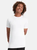 2-pak Extra Lange T-shirts heren - Ruben - Bamboe lange ondershirts voor mannen - Bamboe ondergoed heren Wit en zwart
