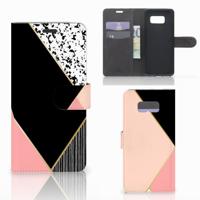Samsung Galaxy S8 Plus | Book Case | Zwart Roze Vormen