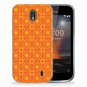 Nokia 1 TPU bumper Batik Oranje