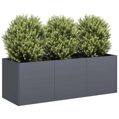 Plantenbak 120x40x40 cm koudgewalst staal antracietkleurig