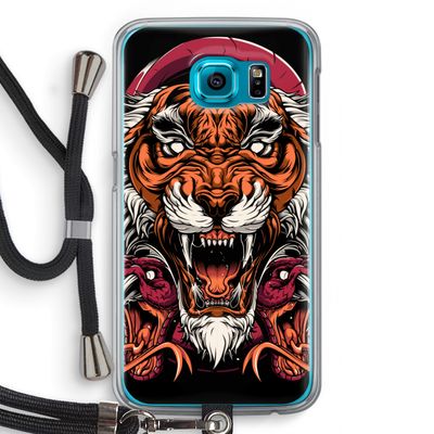 Tiger and Rattlesnakes: Samsung Galaxy S6 Transparant Hoesje met koord