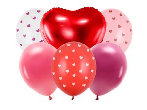 Liefdes Ballonnen Set Valentijn mix (6st)