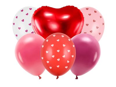 Liefdes Ballonnen Set Valentijn mix (6st)