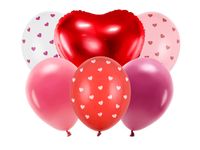 Liefdes Ballonnen Set Valentijn mix (6st) - thumbnail