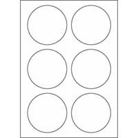 A4 etiketten 85 mm rond wit 100 vel Sorex