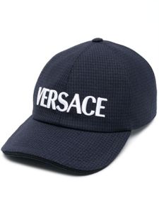 Versace casquette à logo imprimé - Bleu