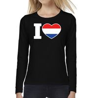 I love Holland long sleeve t-shirt zwart voor dames