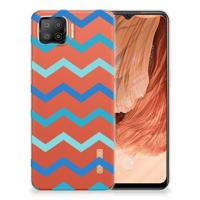OPPO A73 4G | TPU bumper | Zigzag Blauw