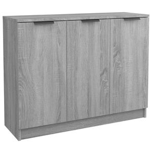 vidaXL Dressoir 90,5x30x70 cm bewerkt hout grijs sonoma eikenkleurig