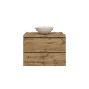 Badkamermeubelset Gliss Zeus 90 cm Natuur Eiken Met Waskom