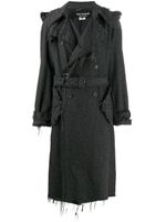 Junya Watanabe Comme des Garçons Pre-Owned trench rayé à bords francs - Gris - thumbnail