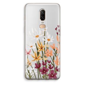 Painted wildflowers: OnePlus 6 Transparant Hoesje