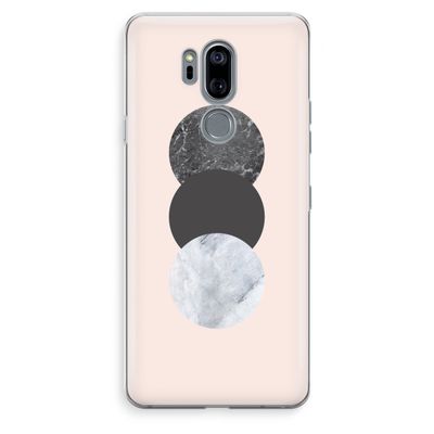Marmeren cirkels: LG G7 Thinq Transparant Hoesje