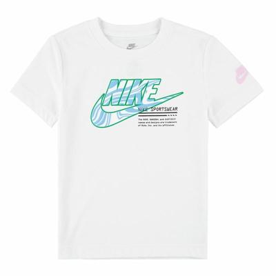 T-Shirt met Korte Mouwen Nike Futura Micro Text - Maat: 6-7 jaar