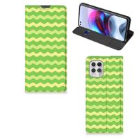 Motorola Moto G100 | Hoesje met Magneet | Waves Green