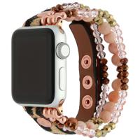 Apple Watch Leren Sieraden Band - Luipaard Rose Goud - 38, 40, 41 & 42mm Apple Watch Leren Sieraden Band - Luipaard Rose Goud - 38, 40, 41 & 42mm