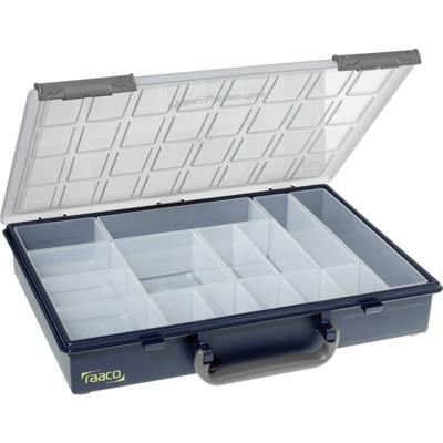 raaco Assorter 55 4x8-15 Assortimentsdoos (l x b x h) 338 x 261 x 57 mm Aantal vakken: 15 Vaste onderverdeling Inhoud 1 stuk(s)