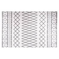 VidaXL Vloerkleed wasbaar anti-slip 160x230 cm zwart en wit