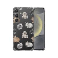 Samsung Galaxy S25 Plus Hoesje - Konijntjes TPU Antishock Samsung Galaxy S25 Plus Hoesje - Konijntjes TPU Antishock