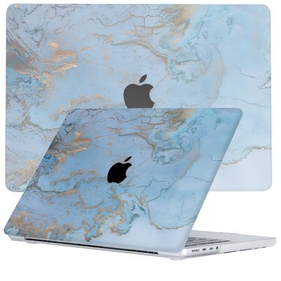 Lunso MacBook Pro 14 inch (2021-2024) cover hoes - case - Marble Ariel