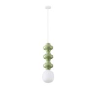 Lyora HanglampClio L lichtgroen keramiek met wit glas - 9009122