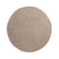 Tapeso Rond hoogpolig vloerkleed shaggy Trend effen - champagne - 160