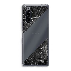 Zwart marmer: Sony Xperia 5 Transparant Hoesje