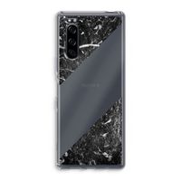 Zwart marmer: Sony Xperia 5 Transparant Hoesje