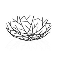 Fruitschaal Versa Zwart Metaal Staal 30 x 9 x 30 cm