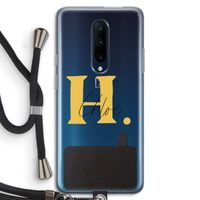 Amber Script: OnePlus 7 Pro Transparant Hoesje met koord