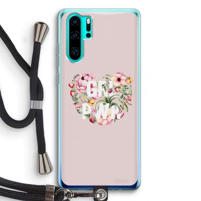 GRL PWR Flower: Huawei P30 Pro Transparant Hoesje met koord