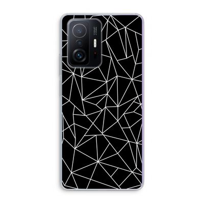 Geometrische lijnen wit: Xiaomi 11T Pro Transparant Hoesje