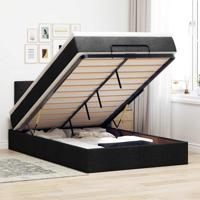 Ottoman bed met matras en LED's 120x200 cm stof zwart