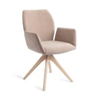 Jesper Home Eetkamerstoel 'Misaki' Revolve Oak Bleach, kleur Sand Strand