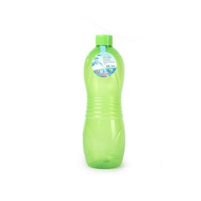 Plasticforte Drinkfles/waterfles/bidon - 1500 ml - transparant/groen - kunststof