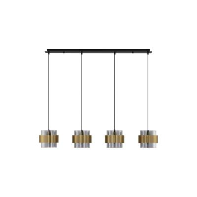 Lyora HanglampSianna 4-lichts recht zwart en goud - 9236383