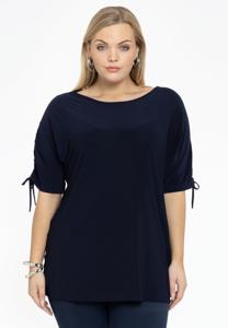 Yoek Tuniek met plooien | Blauw | Maat 46/48