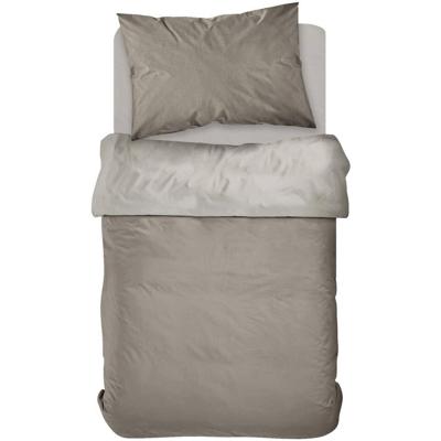 Leen Bakker - Dekbedovertrek Abel - 140x200/220 Cm - Katoen Satijn - Grijs