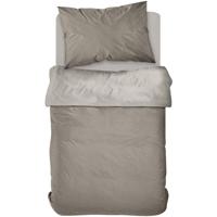 Leen Bakker - Dekbedovertrek Abel - 140x200/220 Cm - Katoen Satijn - Grijs - thumbnail