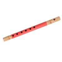 Zacht rode fluit van bamboe 30 cm - thumbnail