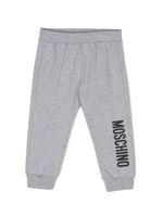 Moschino Kids pantalon de jogging en coton à logo imprimé - Gris - thumbnail