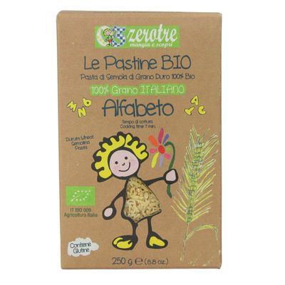 Kinderpasta, Alfabeto