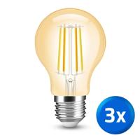 Slimme filament lamp - Dual white 7W E27 fitting - A60 model colored - voordeelset van 3