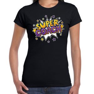 Super coach cadeau t-shirt zwart voor dames